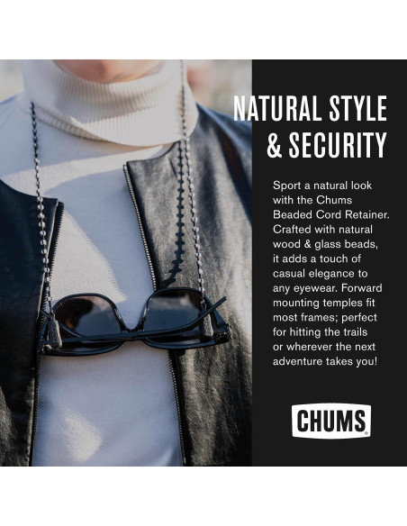 Cadena de Gafas Chums con Cuentas 68.58 cm Marrón/Negro