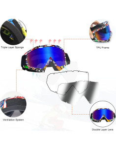 Gafas de Motocross ZukMi Unisex con Lente Anti Rayaduras 2