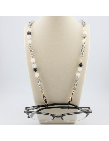 Cadena para Gafas de Piedra Preciosa - Cuarzo Turmalina Negra