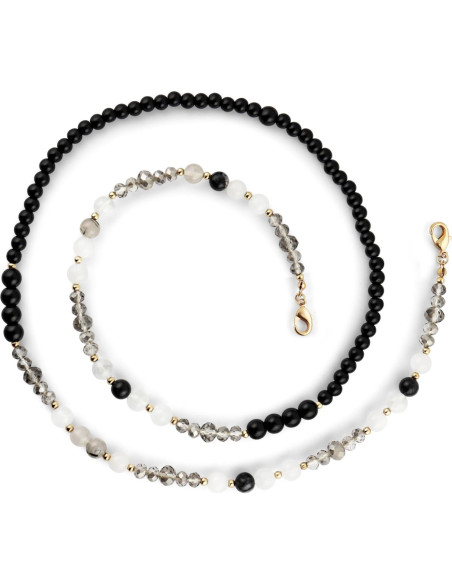 Cadena para Gafas de Piedra Preciosa - Cuarzo Turmalina Negra