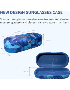 Funda Dura de Cuero Molshine para Gafas de Sol Grande 2