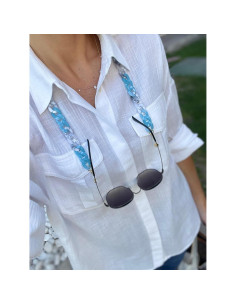 Cadena de Gafas Acrílicas para Mujeres Gris Azul Claro 2