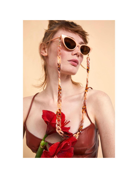 Cadena de Gafas Acrílica para Mujeres 71 cm Soporte Alrededor del Cuello Cadena de Gafas Acrílica para Mujeres 71 cm Soporte Alrededor del Cuello