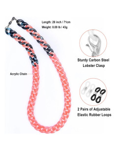 Cadena de Gafas Acrílicas Cosace 71 cm Antideslizante 2