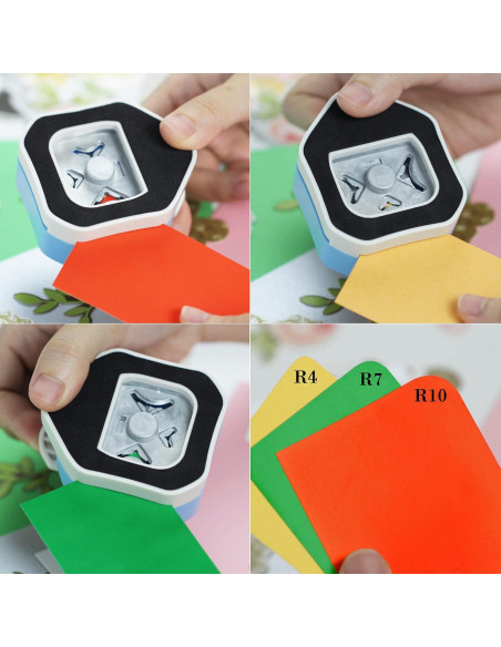 Perforadora de Esquinas Redondas ECOHU 3 en 1 R4mm R7mm R10mm Perforadora de Esquinas Redondas ECOHU 3 en 1 R4mm R7mm R10mm