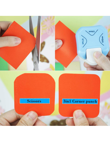 Perforadora de Esquinas Redondas ECOHU 3 en 1 R4mm R7mm R10mm