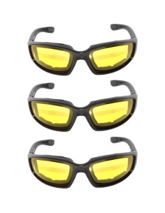Paquete de 3 Gafas de Motocicleta Acolchadas UV400 2