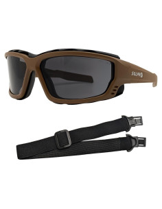 Gafas de Sol de Seguridad Antiempañante Marrón con Lentes Humo