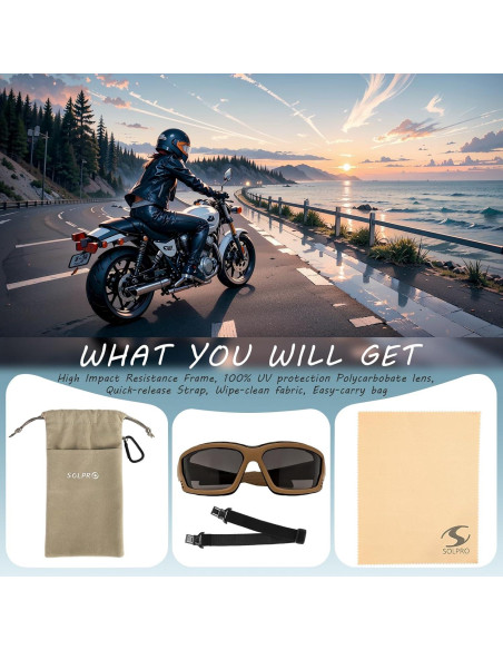 Gafas de Sol de Seguridad Antiempañante Marrón con Lentes Humo