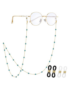 Cadena de Gafas JURYLOO Turquesa Natural 71.88 cm