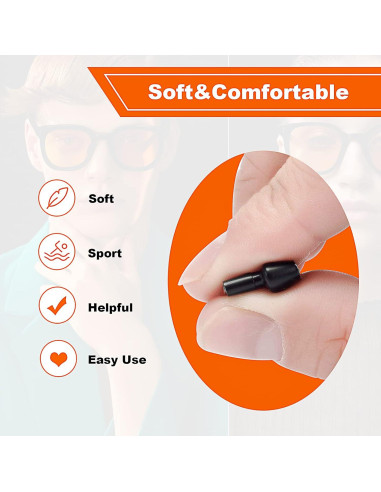 Almohadillas para nariz SMARTTOP 12 pares silicona negra