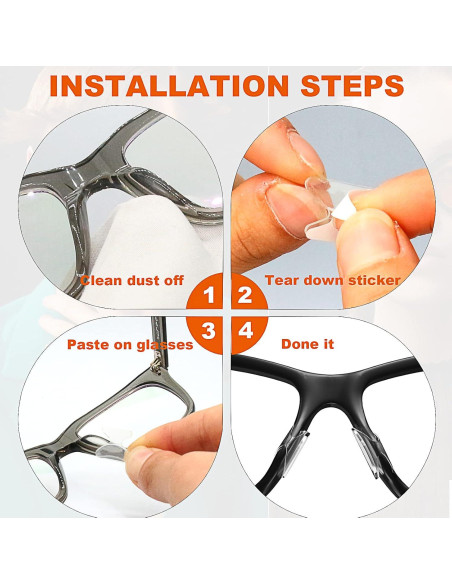 Almohadillas para nariz SMARTTOP 12 pares silicona negra