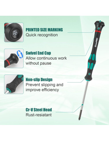 Juego de Destornilladores GRENPRO 10 Piezas Magnéticos