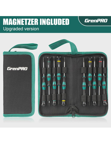 Juego de Destornilladores GRENPRO 10 Piezas Magnéticos