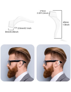 20 Pares Sujetadores Gafas Silicona Antideslizantes TUOPUSIDA 2