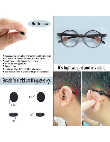 33PCS Sujetadores de Gafas Silicona Antideslizante Elástico