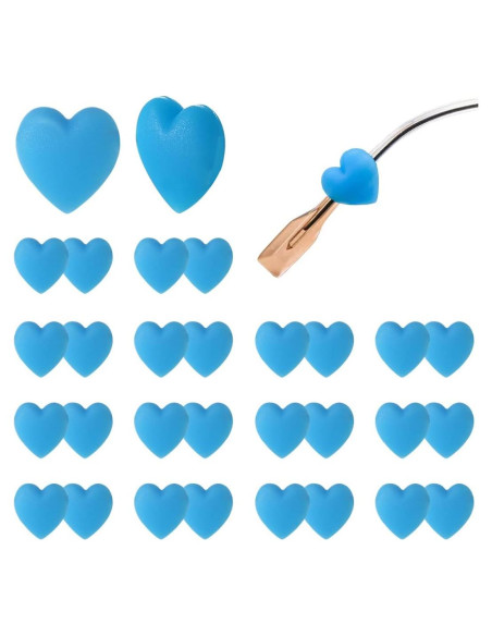 15 Pares de Ganchos para Gafas iGeyzoe Amor Azul Silicona
