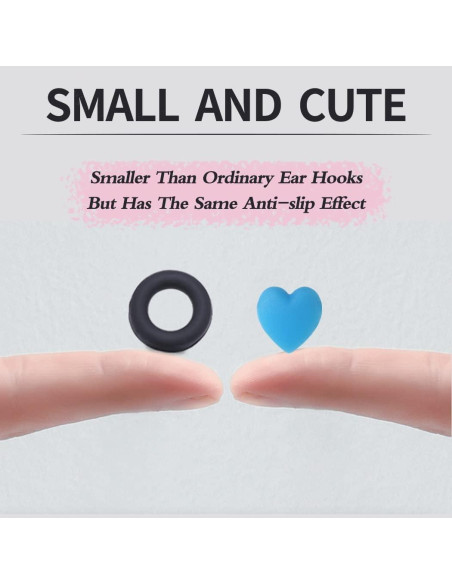 15 Pares de Ganchos para Gafas iGeyzoe Amor Azul Silicona