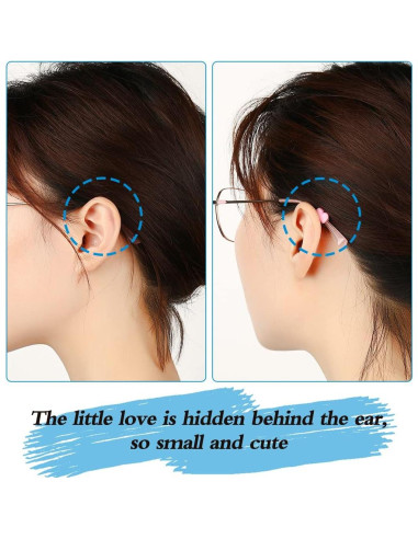 15 Pares de Ganchos para Gafas iGeyzoe Amor Azul Silicona