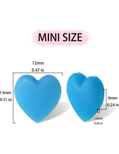 15 Pares de Ganchos para Gafas iGeyzoe Amor Azul Silicona