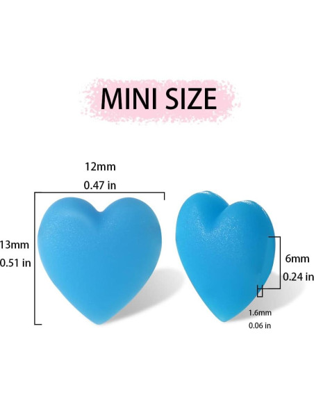 15 Pares de Ganchos para Gafas iGeyzoe Amor Azul Silicona