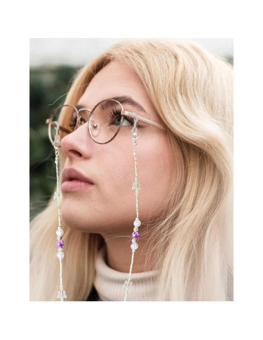 Cadena de Gafas para Mujeres Soporte con Perlas 68 cm