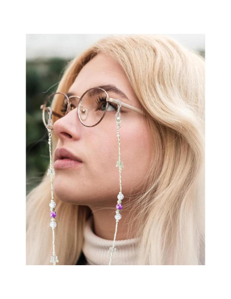 Cadena de Gafas para Mujeres Soporte con Perlas 68 cm