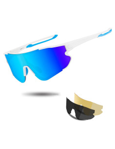 Gafas de sol deportivas OULAIQI 548 con 3 lentes intercambiables