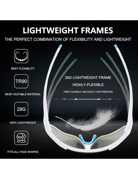 Gafas de sol deportivas OULAIQI 548 con 3 lentes intercambiables