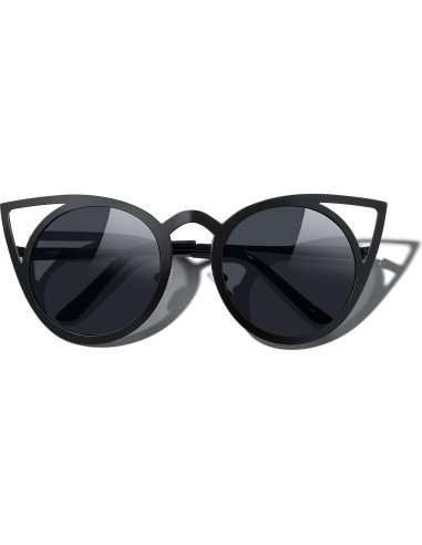 Gafas de sol redondas MERRY'S de metal con lente espejo