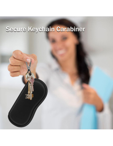 Funda de Gafas Fintie Neopreno con Mosquetón Negra 19x9cm