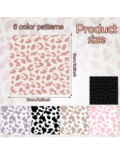 Paño de limpieza de gafas BHAHB 6 PCS microfibra leopardo 2