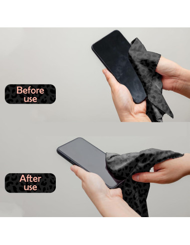 Paño de limpieza de gafas BHAHB 6 PCS microfibra leopardo