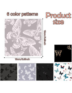 Paño de limpieza de gafas BHAHB 6 PCS microfibra mariposa 2