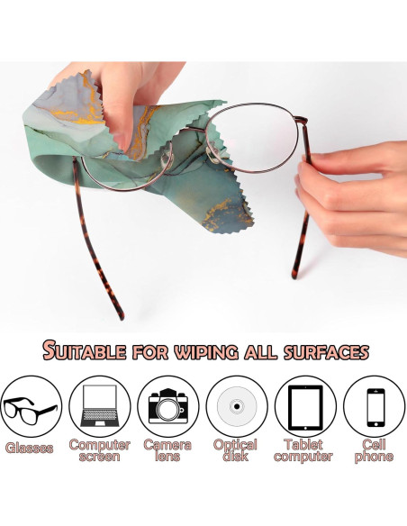 Paño de limpieza de gafas BHAHB 6 PCS microfibra mármol