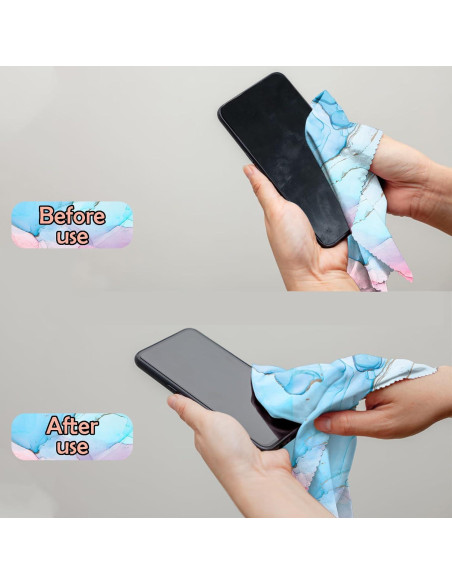 Paño de limpieza de gafas BHAHB 6 PCS microfibra mármol