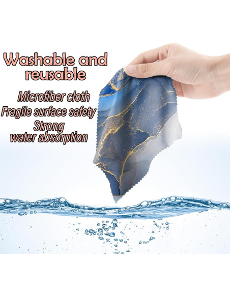 Paño de limpieza de gafas BHAHB 6 PCS microfibra mármol