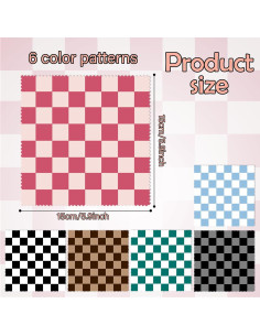 Paño de limpieza de gafas BHAHB 6 PCS microfibra 16x16 cm 2