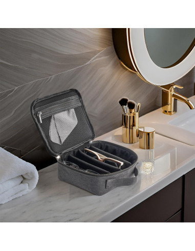 Estuche Organizador de Gafas de Sol Lolalet - 4 Ranuras, Gris Oscuro