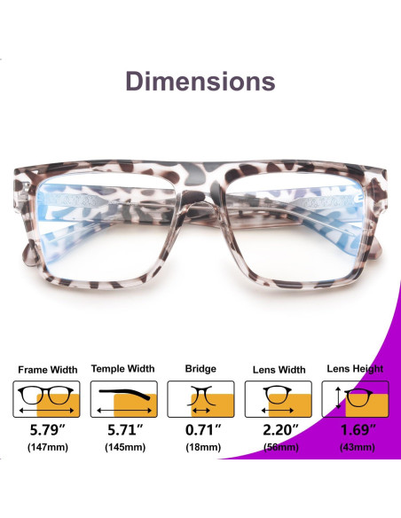 Gafas VISOONE Bloqueo Luz Azul Chunky Unisex Alba Gafas VISOONE Bloqueo Luz Azul Chunky Unisex Alba