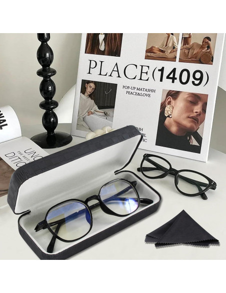 Estuche de Gafas Duras WG2024-02 con Paño de Limpieza Estuche de Gafas Duras WG2024-02 con Paño de Limpieza