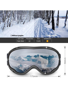 Gafas de Esquí Hubo Sport OTG Antivaho UV para Adultos 2