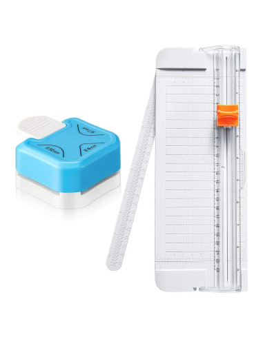 Cortador de Papel y Punch de Esquina 3 en 1 Zonon 28x10.5 cm