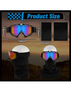 Gafas de Motociclismo Tallew + 4 Máscaras de Cuello Transpirables 2