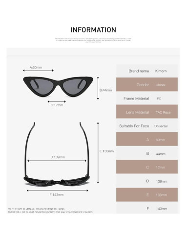 Gafas de sol Kimorn Cat Eye UV400 para mujeres - K0566