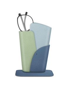 Soporte para Gafas Fintie - Estuche de Cuero Vegano Azul