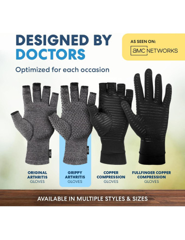 Guantes Antideslizantes Dr. Frederick para Artritis - Mediano