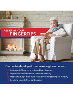 Guantes de Compresión Dr. Arthritis para Artritis - Rosa L 2