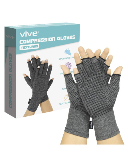 Guantes Vive para Artritis - Compresión Abiertos Grande Guantes Vive para Artritis - Compresión Abiertos Grande