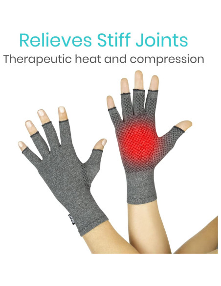 Guantes Vive para Artritis - Compresión Abiertos Grande Guantes Vive para Artritis - Compresión Abiertos Grande